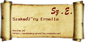 Szakmáry Ernella névjegykártya